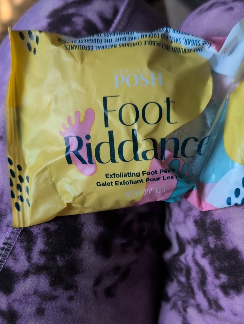 Posh Foot Riddance Exfoliating Foot Peel - Yellow and Pink Accents